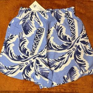 NWT H&M High Rise Floral Linen Shorts | S